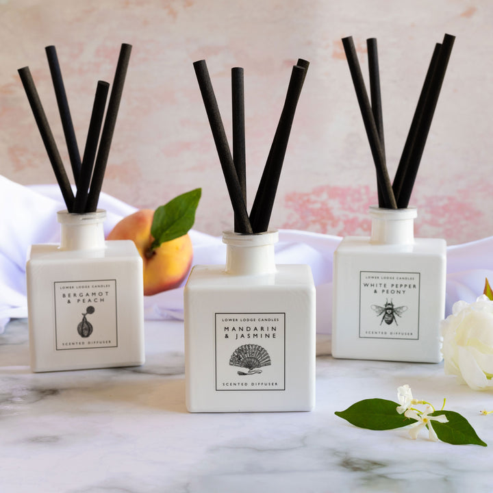 Mandarin & Jasmine Scented Reed Diffuser - Reed Diffuser - Lower Lodge Candles