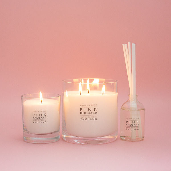 Pink Rhubarb Home Scented Candle - Home Candle - Lower Lodge Candles