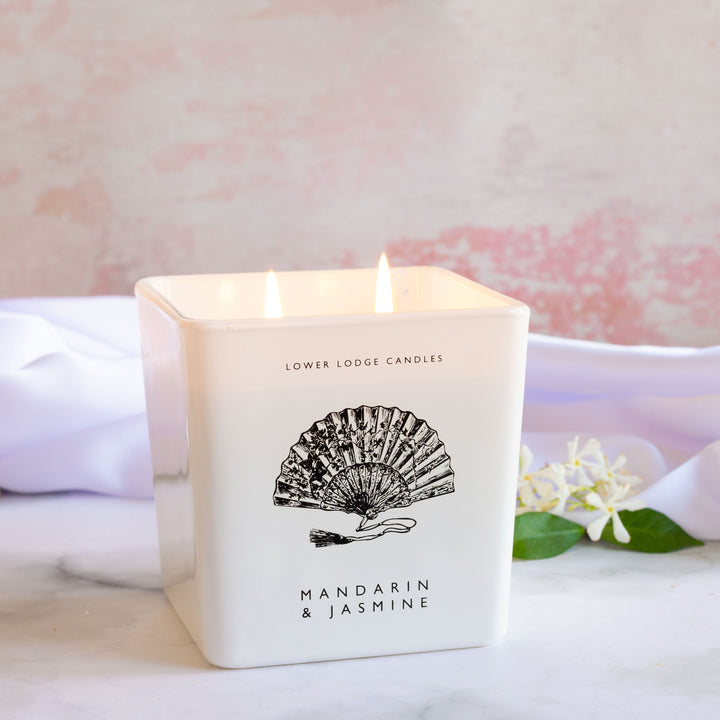 Mandarin & Jasmine Deluxe Scented Candle - Deluxe Candle - Lower Lodge Candles