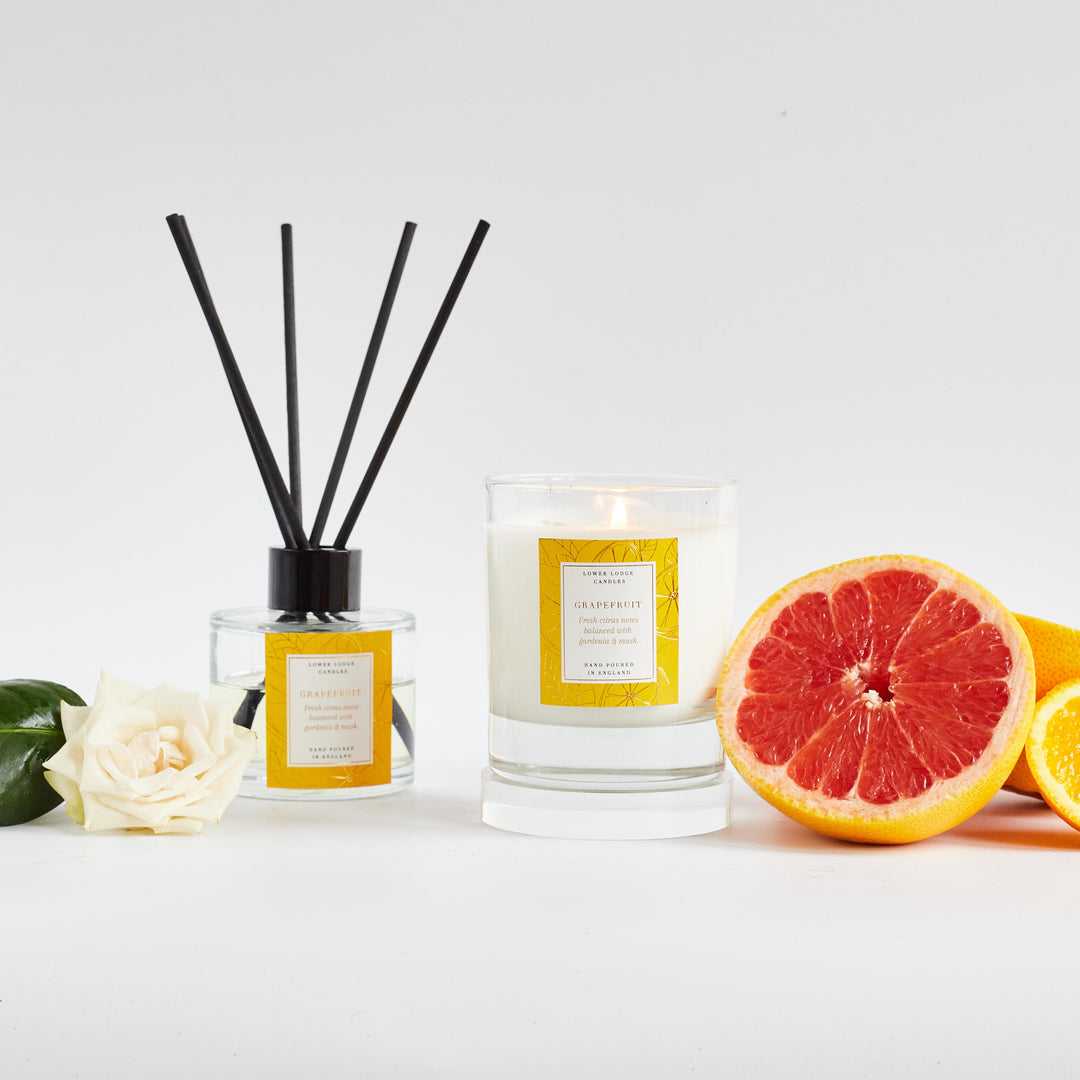 Grapefruit Scented Reed Diffuser - Reed Diffuser - Lower Lodge Candles