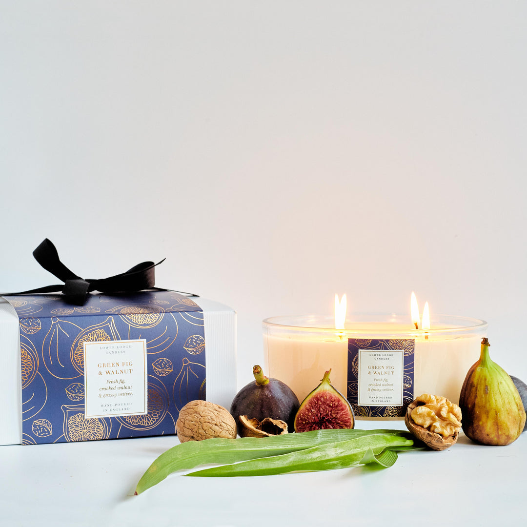 Green Fig & Walnut 740g Luxury Scented Candle - Luxury Candle - Lower Lodge Candles