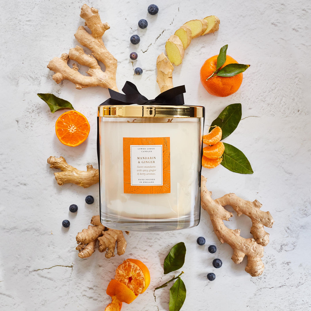 Mandarin & Ginger 2kg Luxury Scented Candle - 2kg - Lower Lodge Candles