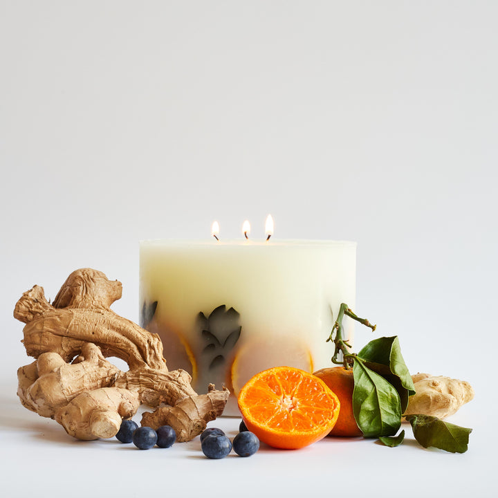 Mandarin & Ginger Large Scented Botanical Candle - Botanical Candle - Lower Lodge Candles