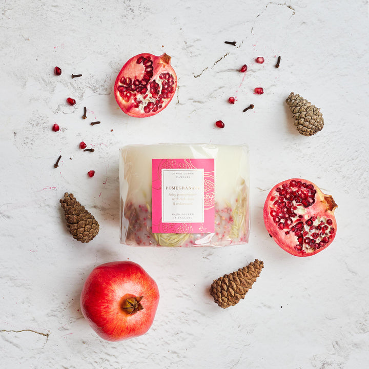 Pomegranate Large Scented Botanical Candle - Botanical Candle - Lower Lodge Candles