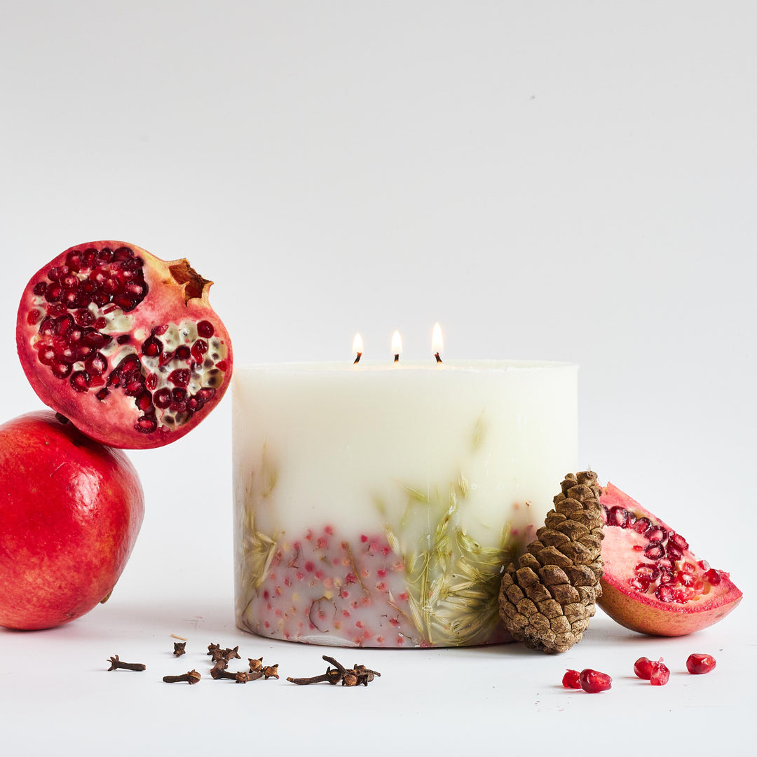 Pomegranate Large Scented Botanical Candle - Botanical Candle - Lower Lodge Candles