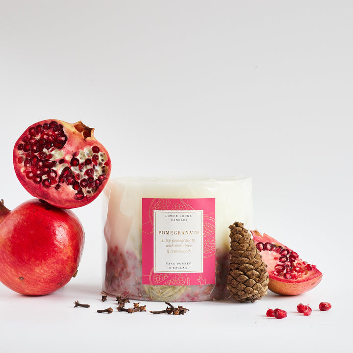 Pomegranate Large Scented Botanical Candle - Botanical Candle - Lower Lodge Candles