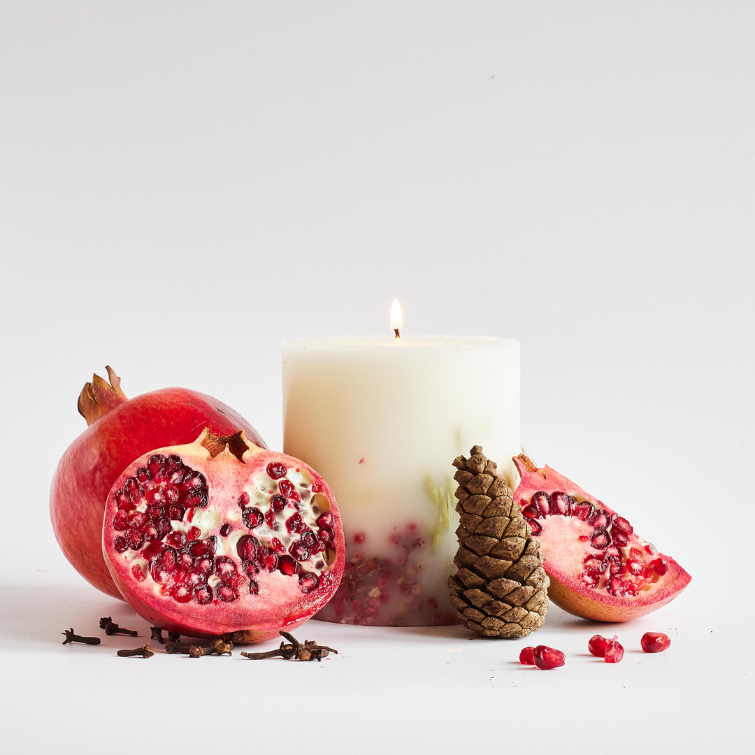 Pomegranate Medium Scented Botanical Candle - Botanical Candle - Lower Lodge Candles