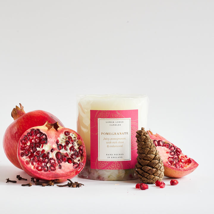 Pomegranate Medium Scented Botanical Candle - Botanical Candle - Lower Lodge Candles