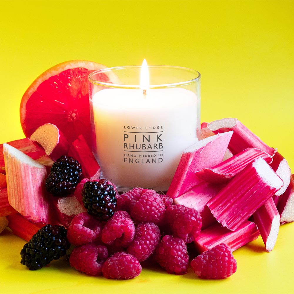 Pink Rhubarb Home Scented Candle - Home Candle - Lower Lodge Candles